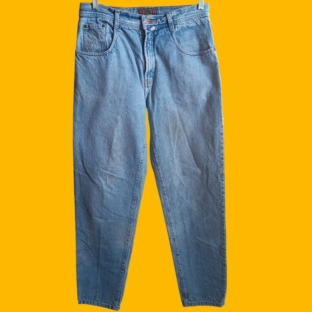 Vintage 33x34 Baggy Skater Denim Jeans Structure Brand Relaxed Fit 90's